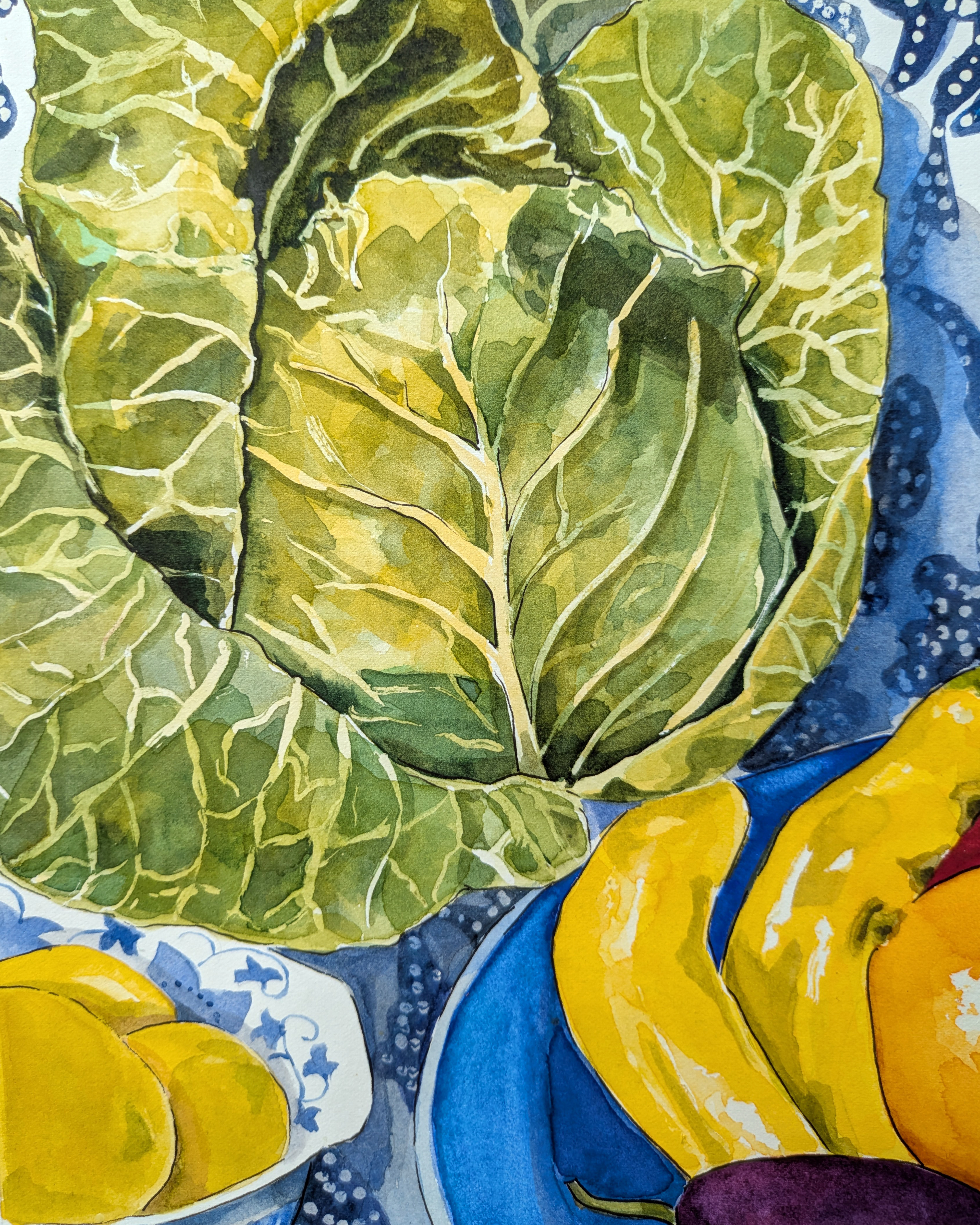 Oxley Market Produce on Batik — view 2